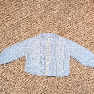 Handmade Light Blue Knit Sweater